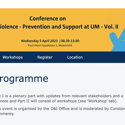 conference on  'Sexual Violence - Prevention and Support at UM